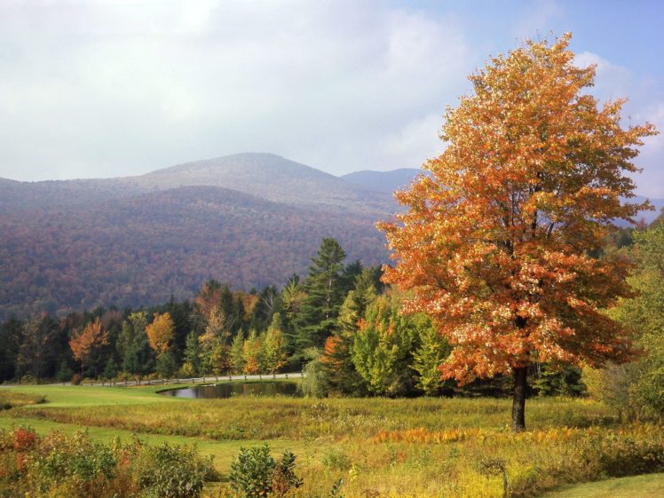 autumn, Vermont, Mount HD Wallpaper Desktop Background
