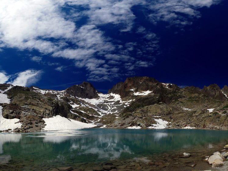 water, Mountains, Landscapes, Snow HD Wallpaper Desktop Background