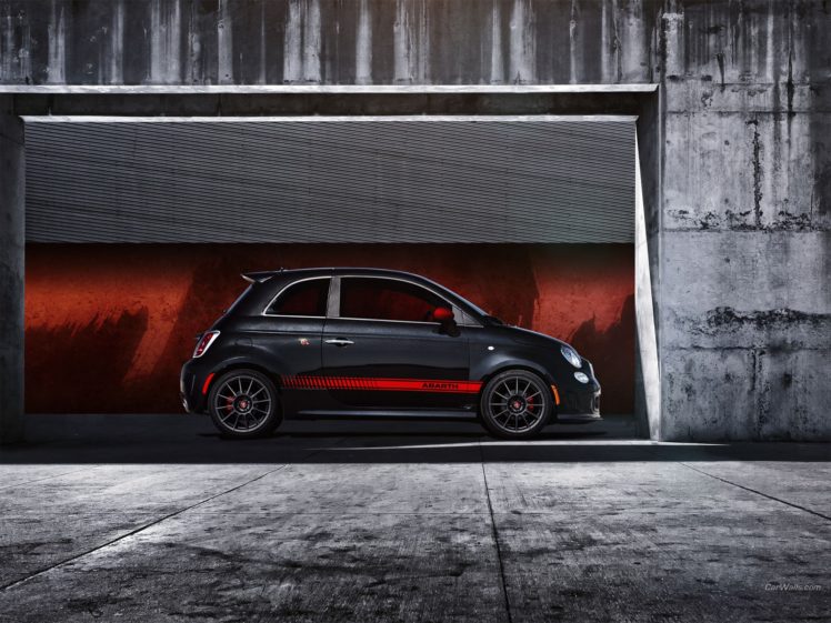black, Cars, Fiat, 500, Abarth HD Wallpaper Desktop Background