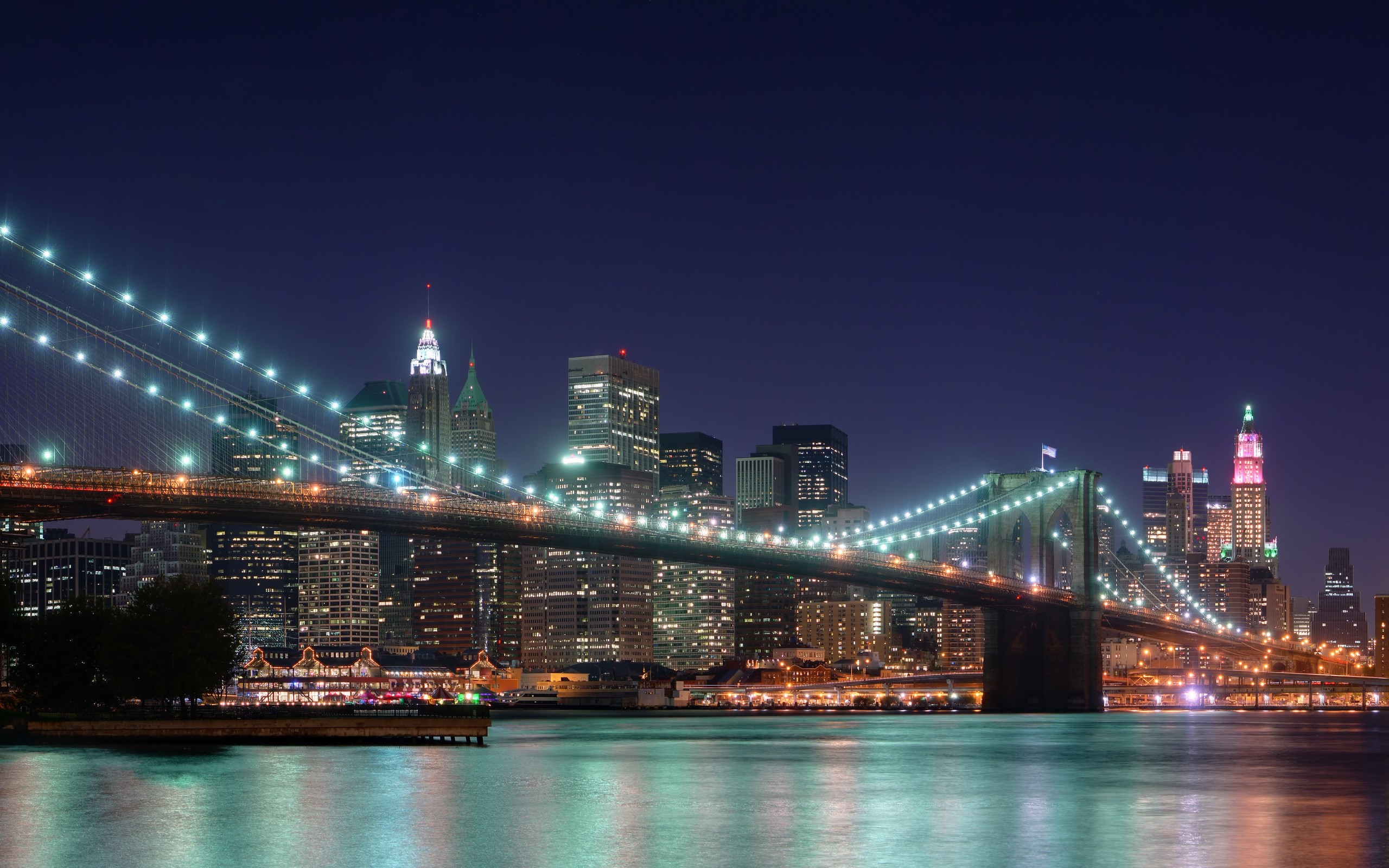 landscapes, Cityscapes, Bridges, Buildings, New, York, City Wallpaper