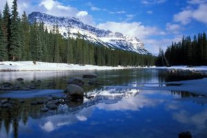 mountains, Landscapes, Nature, Canada, Rivers