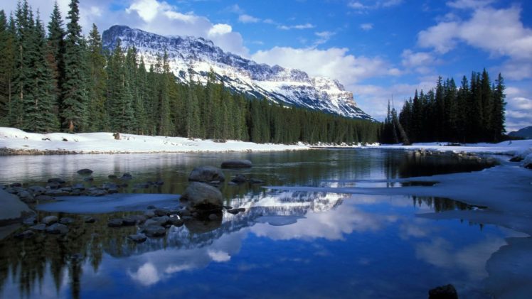 mountains, Landscapes, Nature, Canada, Rivers HD Wallpaper Desktop Background