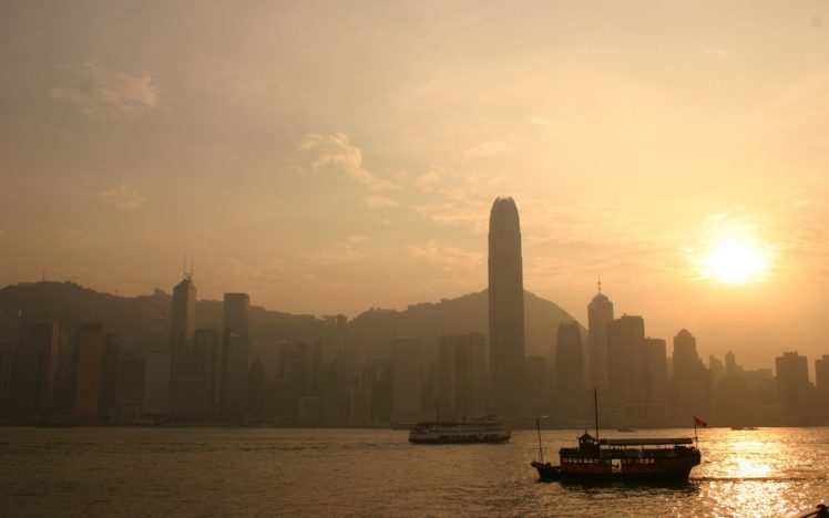 sunset, Landscapes, Nature, Cityscapes, Buildings, Hong, Kong HD Wallpaper Desktop Background