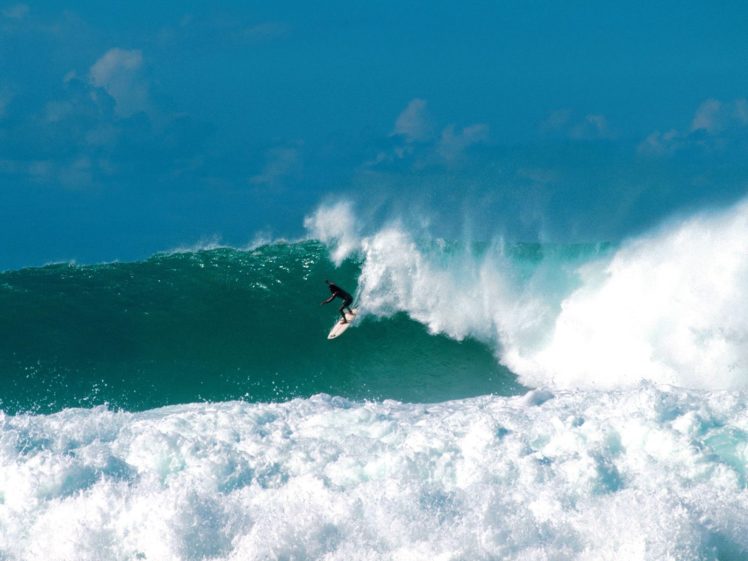 ocean, Waves, Surfing, Surfers HD Wallpaper Desktop Background