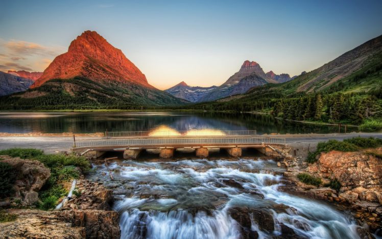 mountains, Landscapes, Nature, Bridges, Hdr, Photography HD Wallpaper Desktop Background