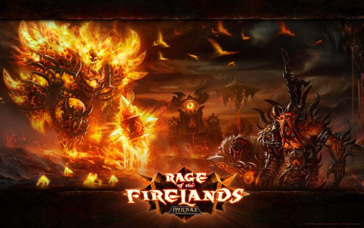 world, Of, Warcraft, Rage, Firelands, World, Of, Warcraft, Cataclysm HD Wallpaper Desktop Background