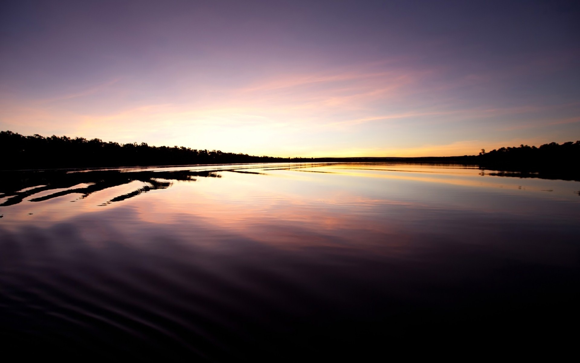 lake, Light, Water, Sunset, Reflection, Mood Wallpaper