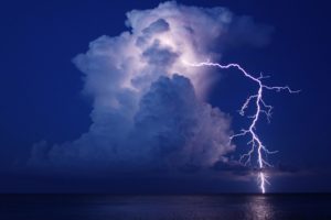 lightning, Cloud, Night, Water, Storm, Reflection, Sea, Ocean