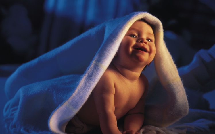 white, Baby, Smiling, Blanket HD Wallpaper Desktop Background