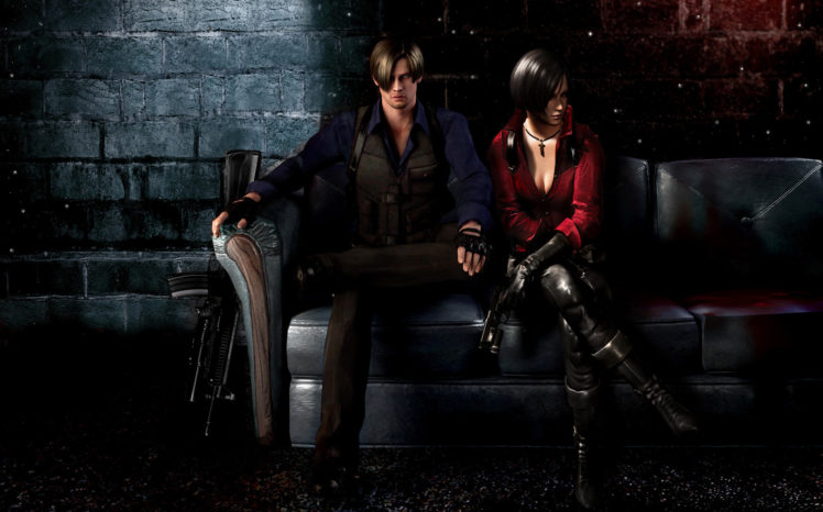 Resident Evil 6 Men Ada Wong Leon S Kennedy Sofa Two Games Girls Wallpapers Hd Desktop And Mobile Backgrounds