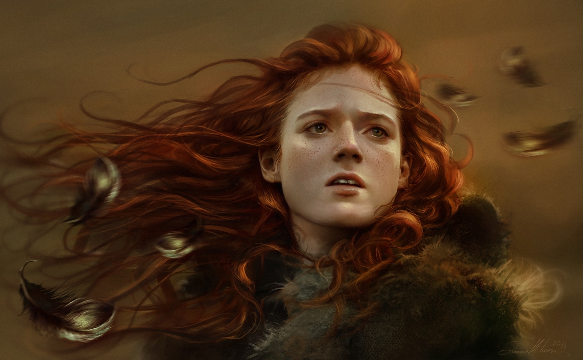face, Game, Of, Thrones, Girl, Ygritte, Art, Fantasy, Mood, Redhead, Autumn,  1 Wallpaper