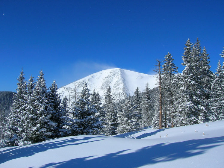 mountain, Trees, Winter, Landscape HD Wallpaper Desktop Background