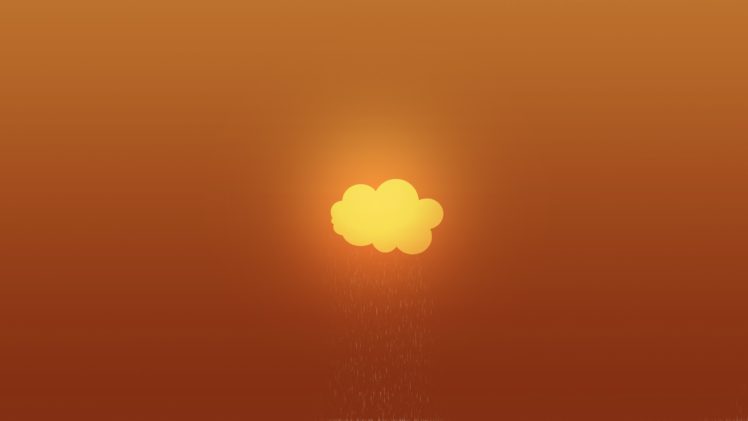 clouds, Minimalistic, Orange, Gradient HD Wallpaper Desktop Background