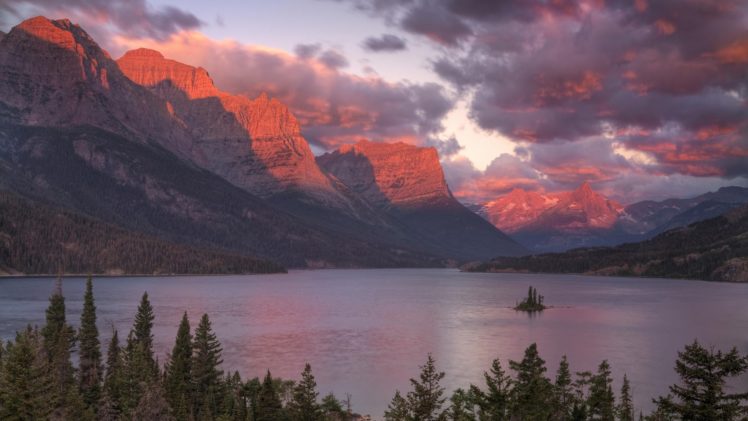 nature, Mountain, Lake, Sunset, Landscape, Hd, Wallpaper HD Wallpaper Desktop Background
