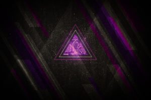 minimalistic, Computers, Purple, Sparkles, Lines, Triangle, Stripes