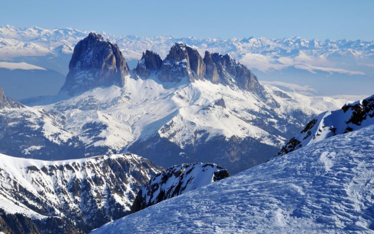 mountains, Landscapes, Winter HD Wallpaper Desktop Background