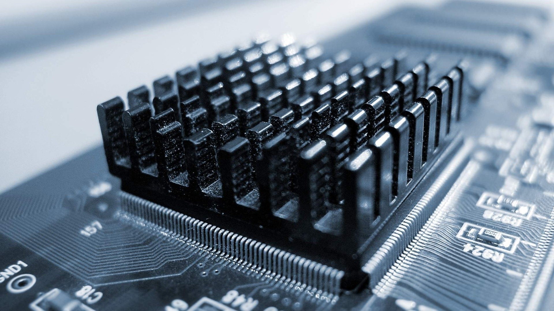 computers, Electronics, Macro, Chips, Integrated, Circuit, Heatsinks, Processor Wallpaper