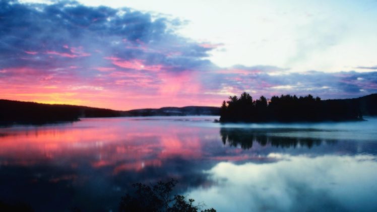 sunset, Landscapes, Nature, Lakes HD Wallpaper Desktop Background