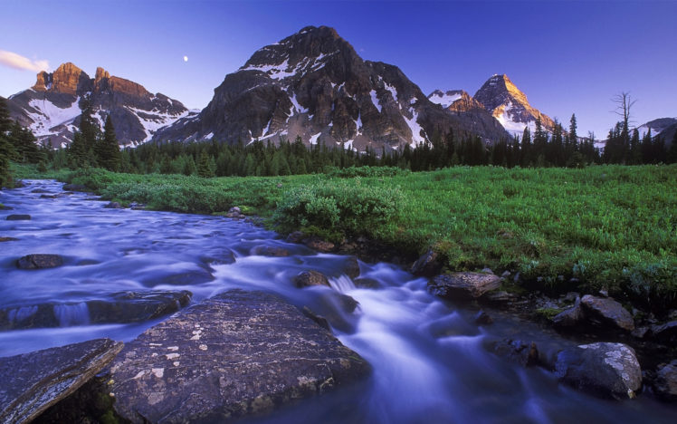 mountains, Landscapes, Grass, Rivers HD Wallpaper Desktop Background