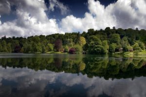 water, Forests, Lakes, Skyscapes, Reflections