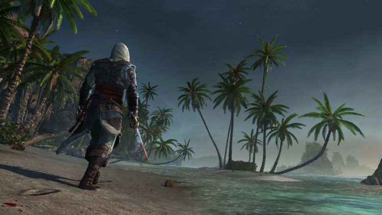assassins, Creed, 4, Black, Flag, Warrior, Tropics, Palma, Fantasy HD Wallpaper Desktop Background