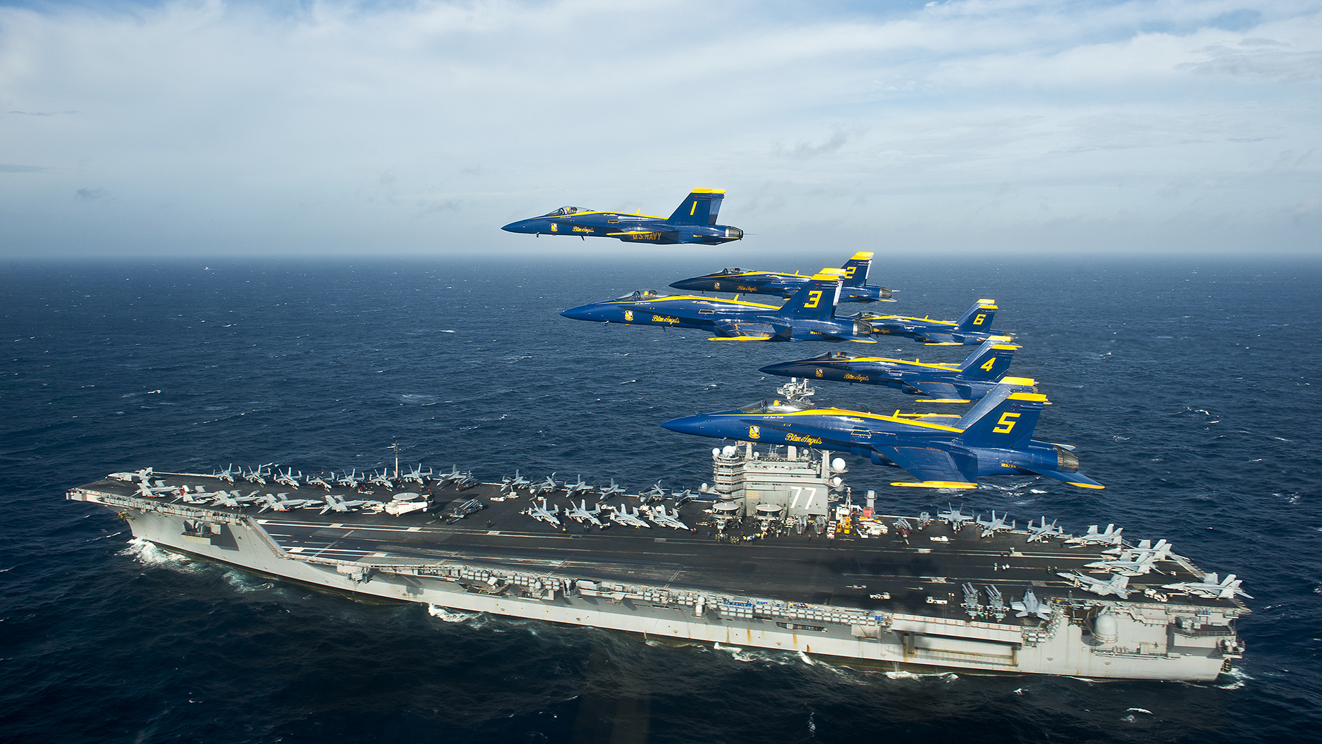 blue, Angels, Jet, Aircraft, Carrier, Ocean, Military Wallpaper