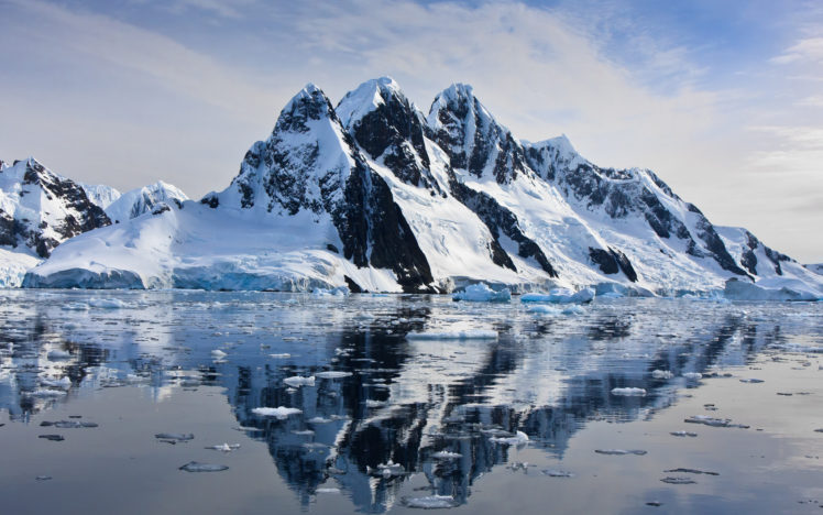 ice, Water, Rocks, Snow, Sky, Reflection HD Wallpaper Desktop Background