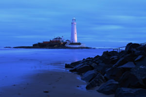 lighthouse, Rocks