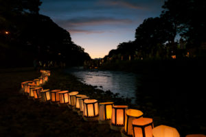 japanese, Lantern, Lamp, Light, Asian, Oriental, Bokeh, River