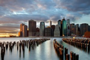 sunset, Cityscapes, Skylines, New, York, City, Manhattan, Skyscrapers, East, River