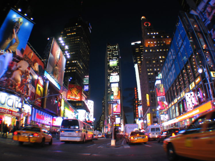 times, Square, New, York, Usa, City, Cities, Neon, Lights, Traffic HD Wallpaper Desktop Background