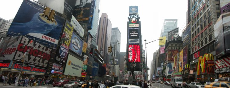 times, Square, New, York, Usa, City, Cities, Neon, Lights, Traffic HD Wallpaper Desktop Background