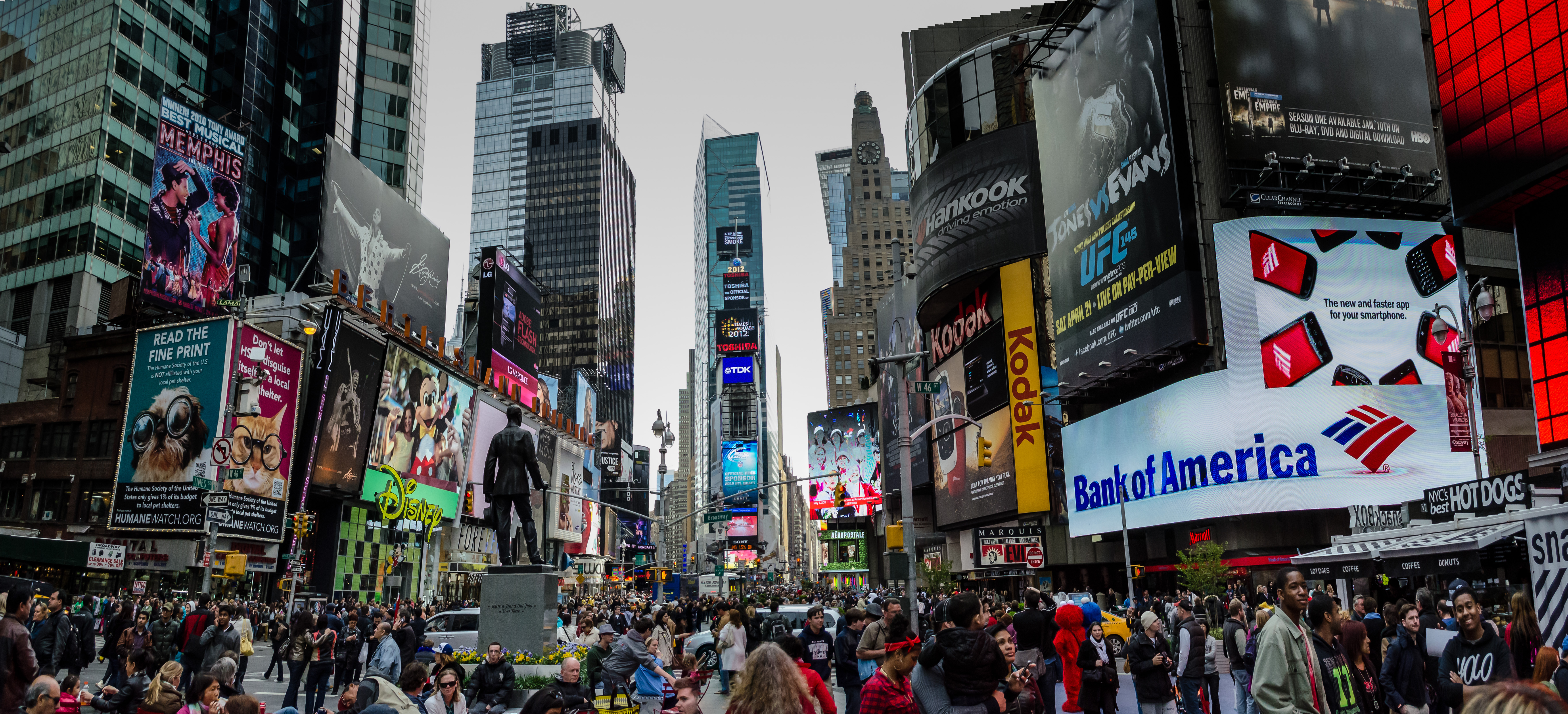 times, Square, New, York, Usa, City, Cities, Traffic, Crowd, People Wallpaper