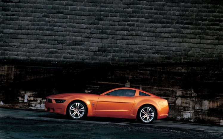 cars, Orange, Vehicles, Ford, Mustang, Giugiaro HD Wallpaper Desktop Background