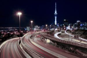 night, Lights, Tower, Highway, Downtown, Roads, Auckland, Long, Exposure, Skyscapes