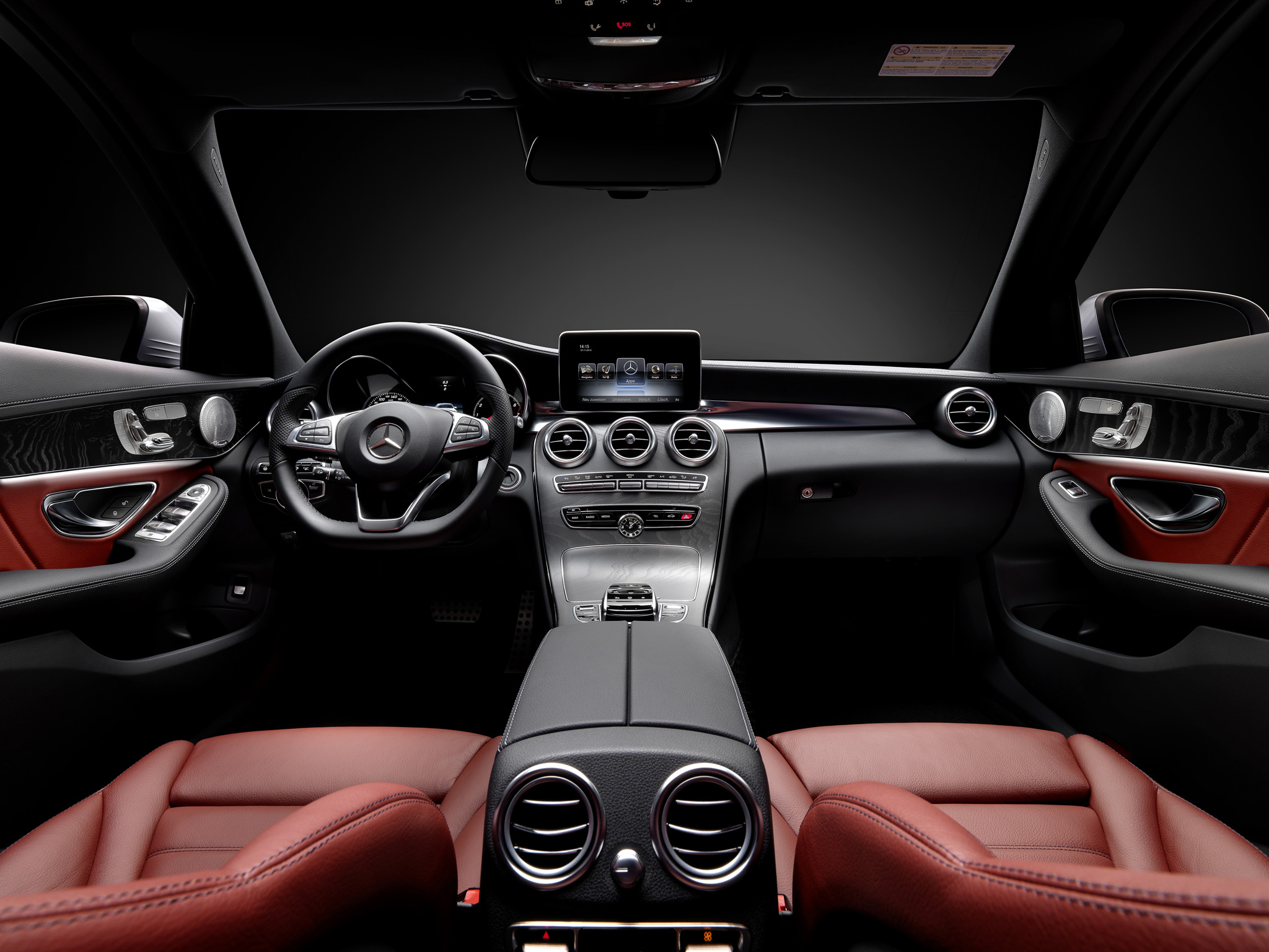 2014, Mercedes, Benz, C250, Amg, Line,  w205 , Luxury, Interior Wallpaper