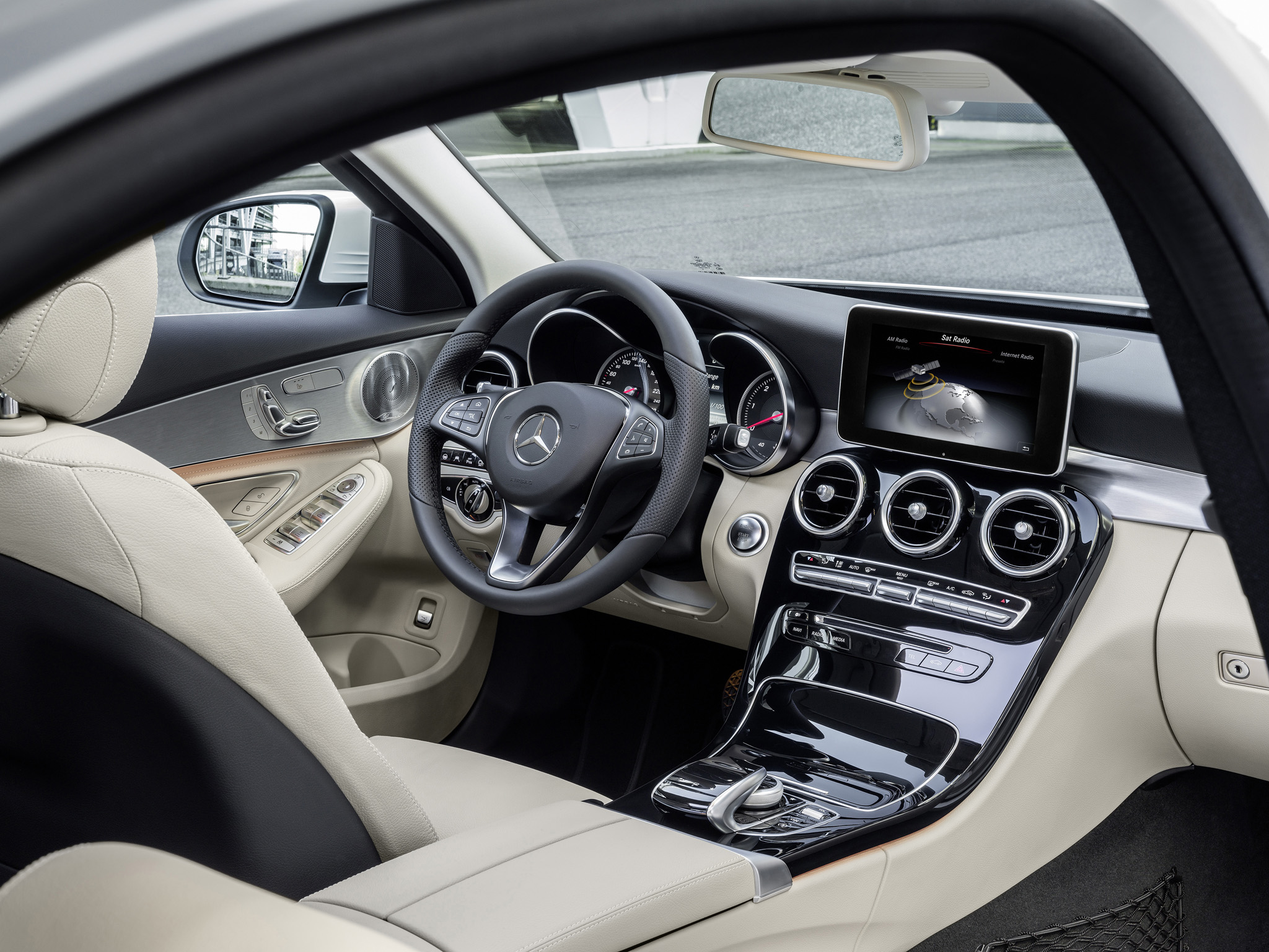2014, Mercedes, Benz, C250, Bluetec,  w205 , Luxury, Interior Wallpaper
