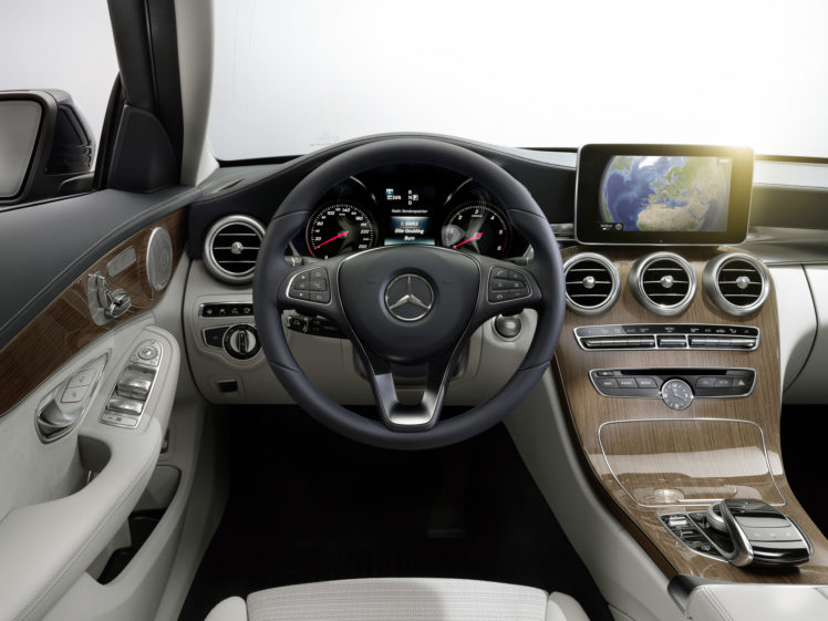 2014, Mercedes, Benz, C300, Bluetec, Hybrid, Exclusive line,  w205 , Luxury, Interior HD Wallpaper Desktop Background