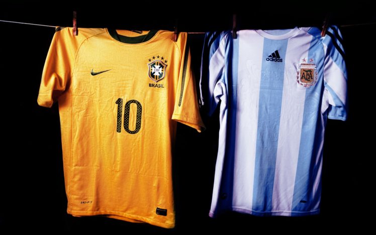 soccer, Argentina, Brazil, T shirts HD Wallpaper Desktop Background