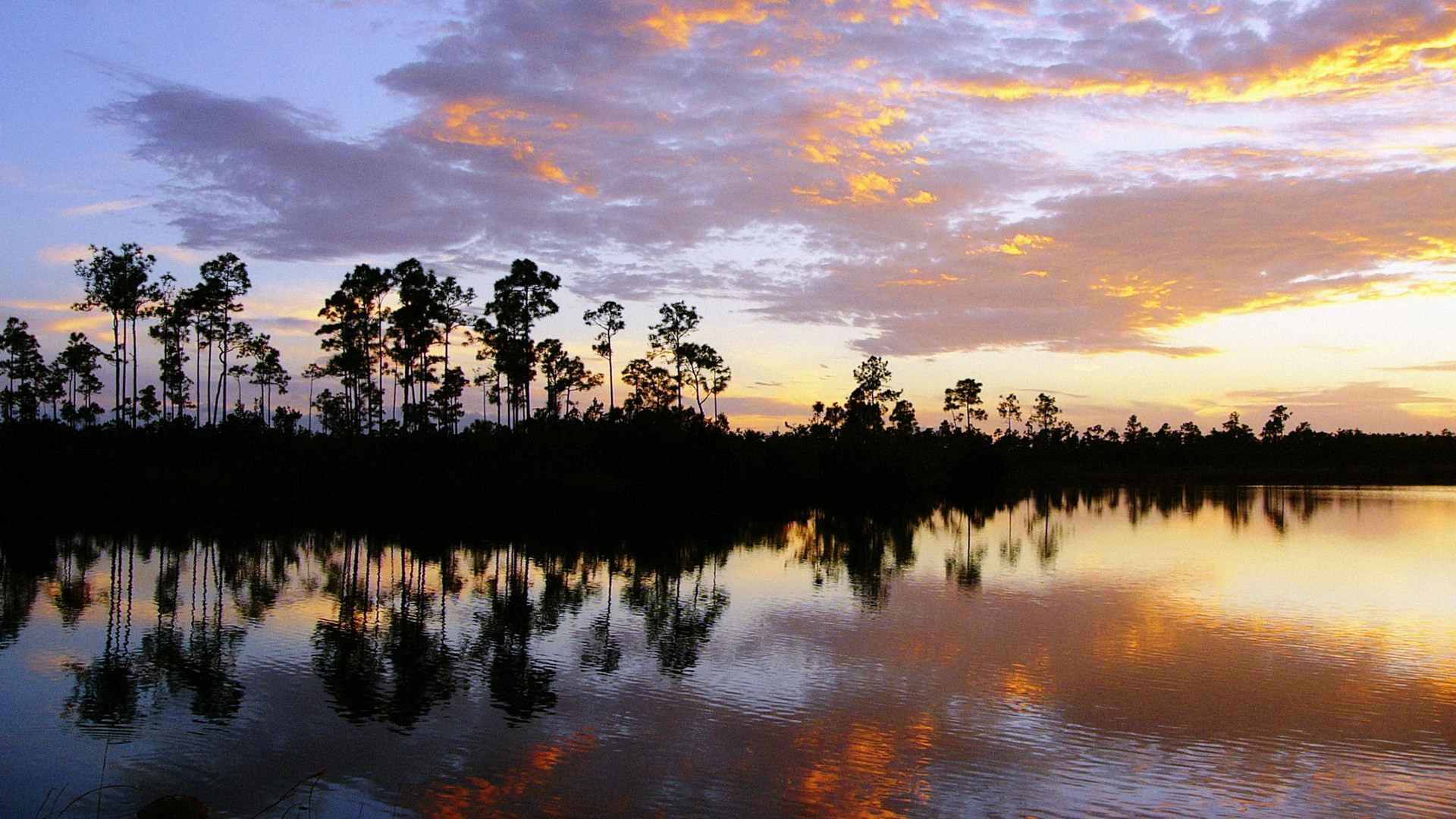 sunset, Clouds, Landscapes, Florida, National, Park Wallpaper