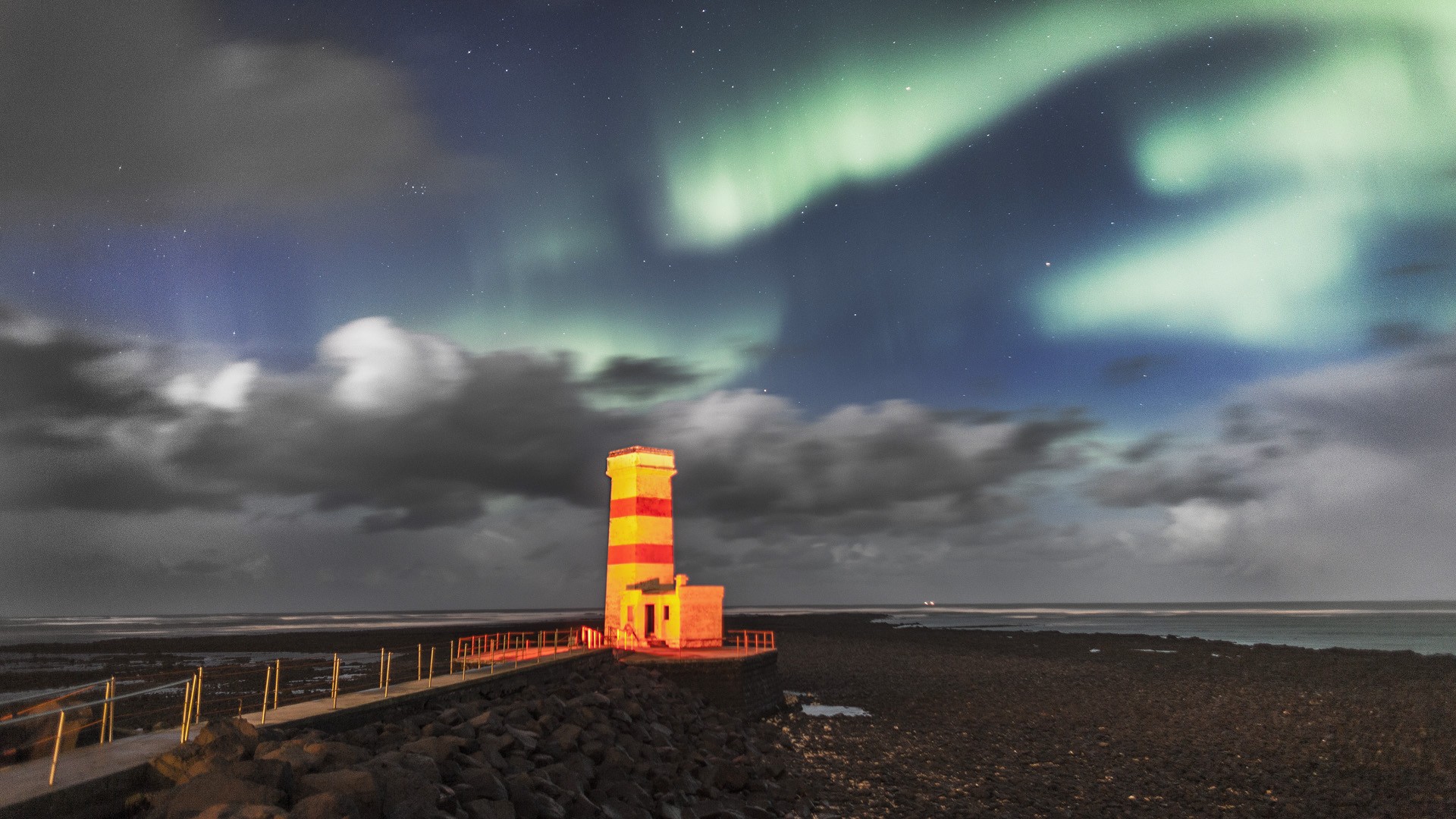 lights, Iceland Wallpaper