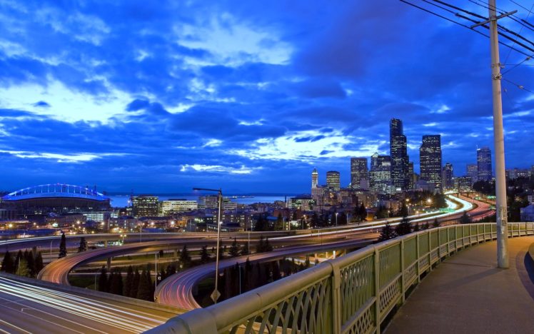skylines, Seattle, Highway, Cities HD Wallpaper Desktop Background