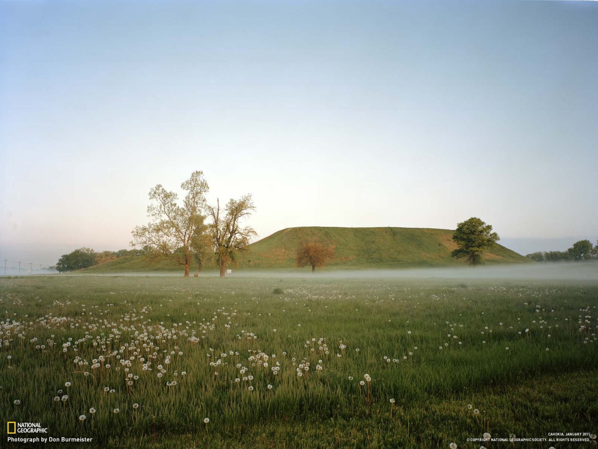 landscapes, Nature, National, Geographic, Illinois, Cohokia Wallpaper