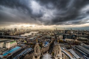 clouds, Cityscapes, Night, Storm, Buildings