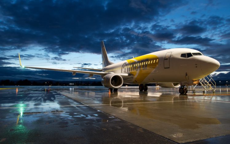 clouds, Aircraft, Night, Boeing, Aviation, Boeing, 737, Boeing, 737 700, Skies HD Wallpaper Desktop Background