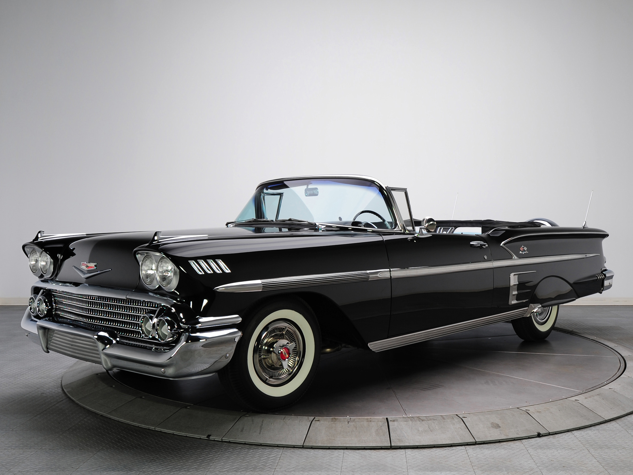 1958, Chevrolet, Bel, Air, Impala, 348, Super, Turbo thrust, Tri power, Convertible, Retro Wallpaper