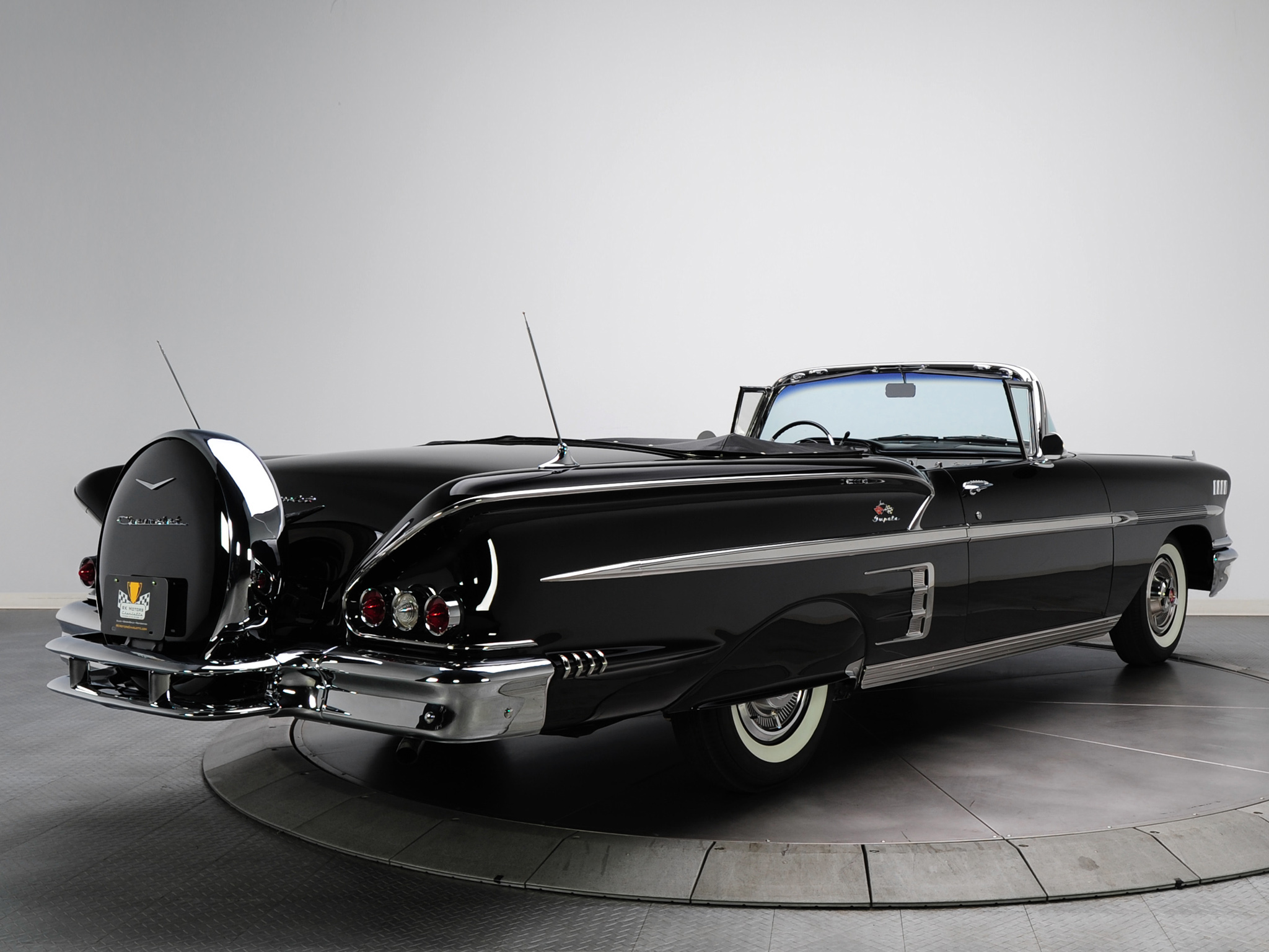 1958, Chevrolet, Bel, Air, Impala, 348, Super, Turbo thrust, Tri power, Convertible, Retro Wallpaper