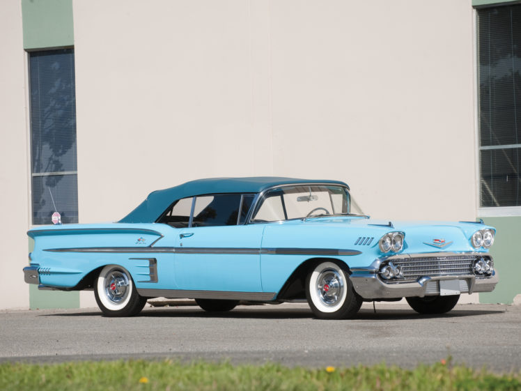 1958, Chevrolet, Bel, Air, Impala, 348, Super, Turbo thrust, Tri power, Convertible, Retro HD Wallpaper Desktop Background