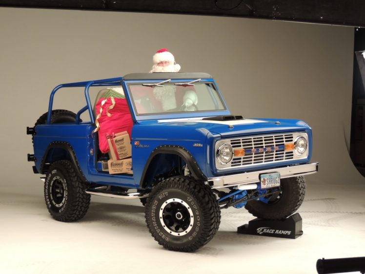 ford, Bronco, 4×4, Suv, Santa, Christmas, Gs HD Wallpaper Desktop Background