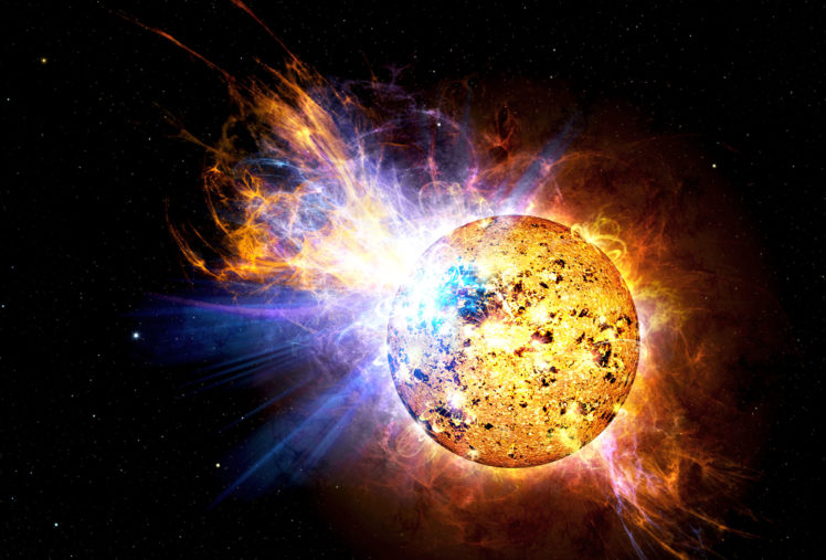 solar, Flare, Sun, Fire, Glow, Psychedelic, Space, Abstract, Star HD Wallpaper Desktop Background